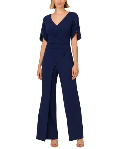 Adrianna Papell Wide Leg Jumpsuit In Blue