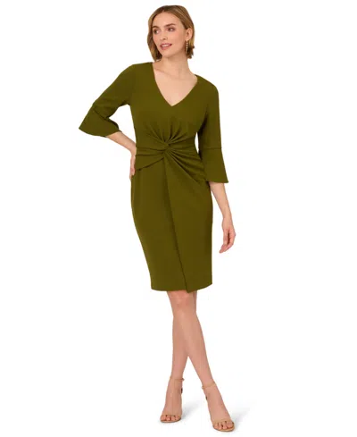 Adrianna Papell Women's 3/4-sleeve Sheath Dress In Green