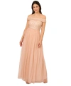ADRIANNA PAPELL WOMEN'S BEADED OFF-THE-SHOULDER GOWN