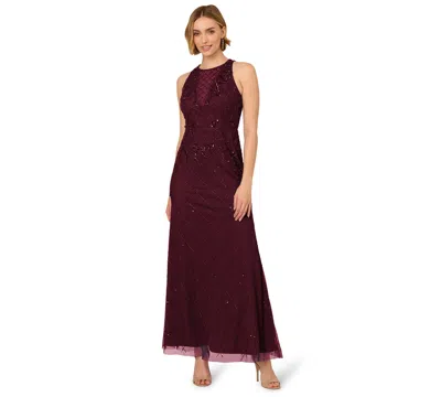 Adrianna Papell Women's Embellished Mermaid Gown In Brown