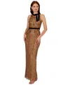 ADRIANNA PAPELL WOMEN'S EMBELLISHED SLEEVELESS GOWN