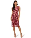 Adrianna Papell Women's Embroidered Floral Midi Dress In Multi