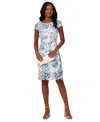 ADRIANNA PAPELL WOMEN'S FLORAL LACE CAP-SLEEVE SHEATH DRESS