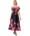 ADRIANNA PAPELL WOMEN'S FLORAL-PRINT OFF-THE-SHOULDER DRESS
