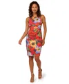 Adrianna Papell Women's Jacquard Knit Sleeveless Sheath Dress