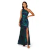Adrianna Papell One-shoulder Jacquard Gown