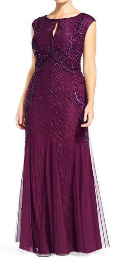 Adrianna Papell Women's Long Evening Gown In Burgundy
