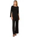 Adrianna Papell Women's Long Sleeve Jumpsuit In Black
