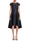 ADRIANNA PAPELL WOMEN'S MIKADO LACE FIT & FLARE DRESS
