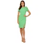 ADRIANNA PAPELL WOMEN'S PLEATED BOW-SHOULDER SLIT-FRONT DRESS