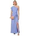 ADRIANNA PAPELL WOMEN'S SIDE-TIED ONE-SHOULDER GOWN