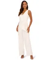 Adrianna Papell Women's Sleeveless Bow Jumpsuit In White
