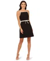 Adrianna Papell Women's Sleeveless Crepe A-line Dress In Black