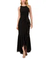 Adrianna Papell Womens Sleeveless Long Evening Dress In Black