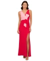 ADRIANNA PAPELL WOMEN'S V-NECK COLORBLOCKED SLEEVELESS GOWN