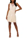 ADRIANNA PAPELL WOMENS BEADED MINI COCKTAIL AND PARTY DRESS