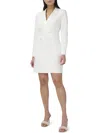 Adrianna Papell Womens Business Short Sheath Dress In White