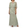 Adrianna Papell Plus Size Beaded Blouson Dress In Multi