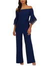 Adrianna Papell Off The Shoulder Organza Crepe Jumpsuit In Multi
