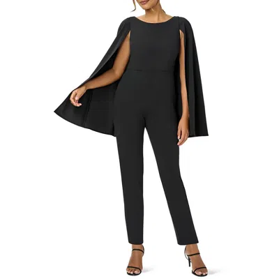 Adrianna Papell Womens Crop Crepe Jumpsuit In Black