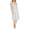 Adrianna Papell Womens Embellished Calf Midi Dress In Multi