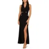 Adrianna Papell Womens Embellished Crepe Evening Dress In Black