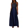 Adrianna Papell Womens Embellished Polyester Evening Dress In Multi