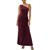 ADRIANNA PAPELL WOMENS FAUX WRAP LONG EVENING DRESS