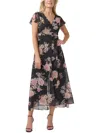 Adrianna Papell Womens Floral Print Cropped Jumpsuit In Multi