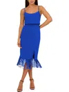 ADRIANNA PAPELL WOMENS FRINGE POLYESTER SHEATH DRESS