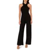 ADRIANNA PAPELL WOMENS JERSEY OVERLAY JUMPSUIT