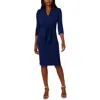 ADRIANNA PAPELL WOMENS KNEE-LENGTH FRONT TIE SHEATH DRESS