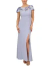 ADRIANNA PAPELL WOMENS MESH INSET POLYESTER EVENING DRESS