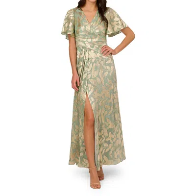 Adrianna Papell Womens Metallic Polyester Evening Dress In Multi