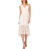 ADRIANNA PAPELL WOMENS MIDI LACE MIDI DRESS