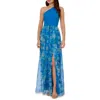 Adrianna Papell Womens Printed Polyester Maxi Dress In Multi