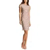 Adrianna Papell Womens Sequin Beaded Cocktail And Party Dress In Brown