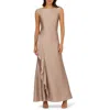 Adrianna Papell Shimmer Jacquard Cascade Ruffle Gown In White