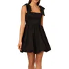 ADRIANNA PAPELL WOMENS SMOCKED COTTON MINI DRESS