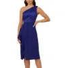 ADRIANNA PAPELL WOMENS SOLID SATIN SHEATH DRESS