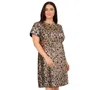 Adrianna Plus Size Sequin Shirt Swing Short-sleeve Dress In Multi