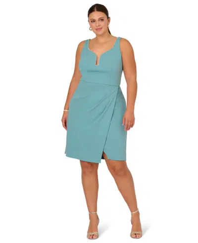 Adrianna Plus Size Sleeveless Midi Dress In Blue