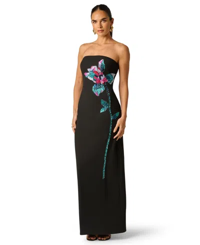Adrianna Women's Knit Strapless Ball Gown In Multi