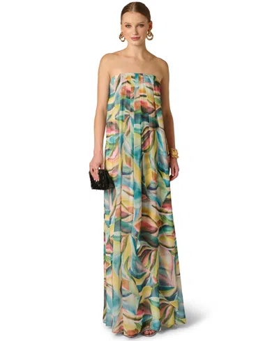 Adrianna Women's Printed Chiffon Long Dress In Multi