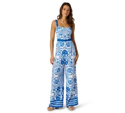Adrianna Women's Printed Square Neck Jumpsuit In Multi