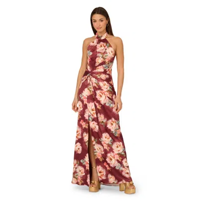Adrianna Women's Sleeveless Halter A-line Dress In Multi