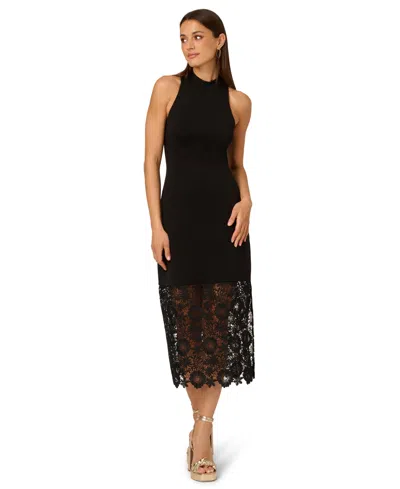 Adrianna Women's Sleeveless Midi Sheath Dress In Black