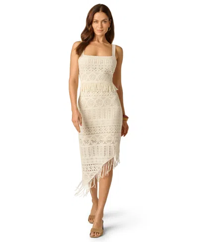 Adrianna Women's Sleeveless Square Neck Dress In Sand