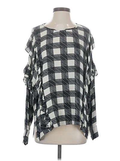 Pre-owned Adriano Goldschmied 3/4 Sleeve Blouse In Black
