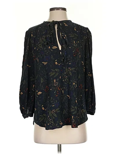 Pre-owned Adriano Goldschmied 3/4 Sleeve Blouse In Black